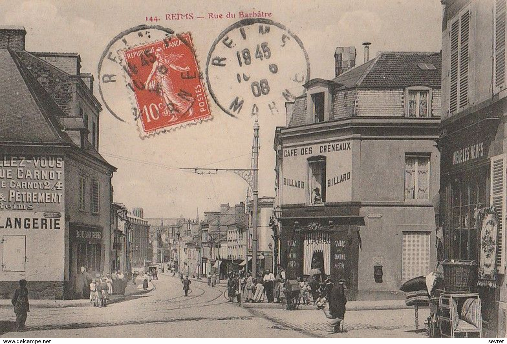 REIMS. - Rue Du Barbâtre. Superbe Carte - Reims