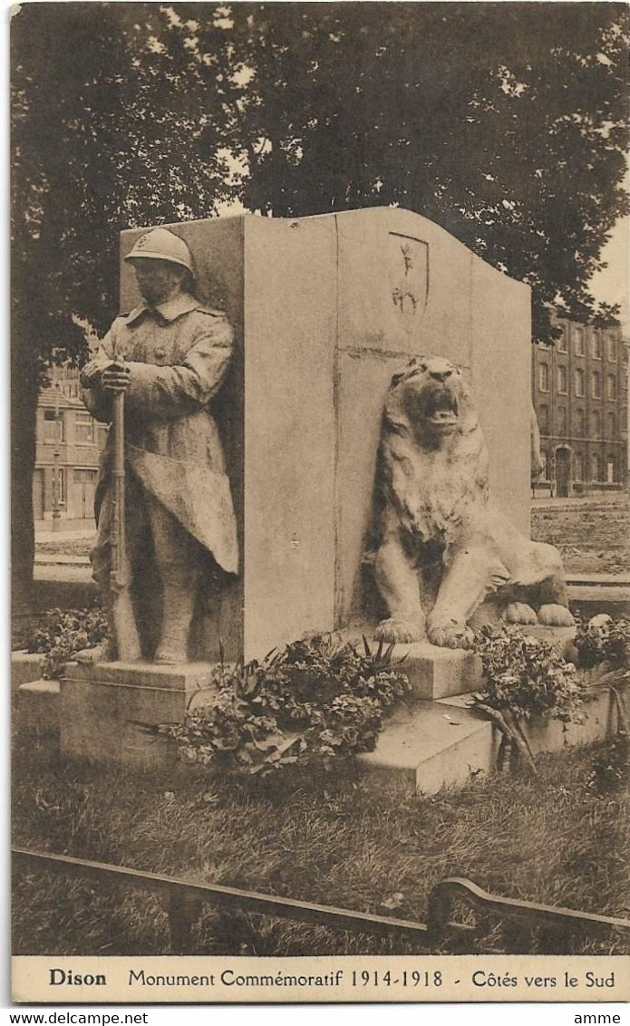 Dison   *  Monument Commémoratif 1914-1918 - Côtés Vers Le Sud - Dison