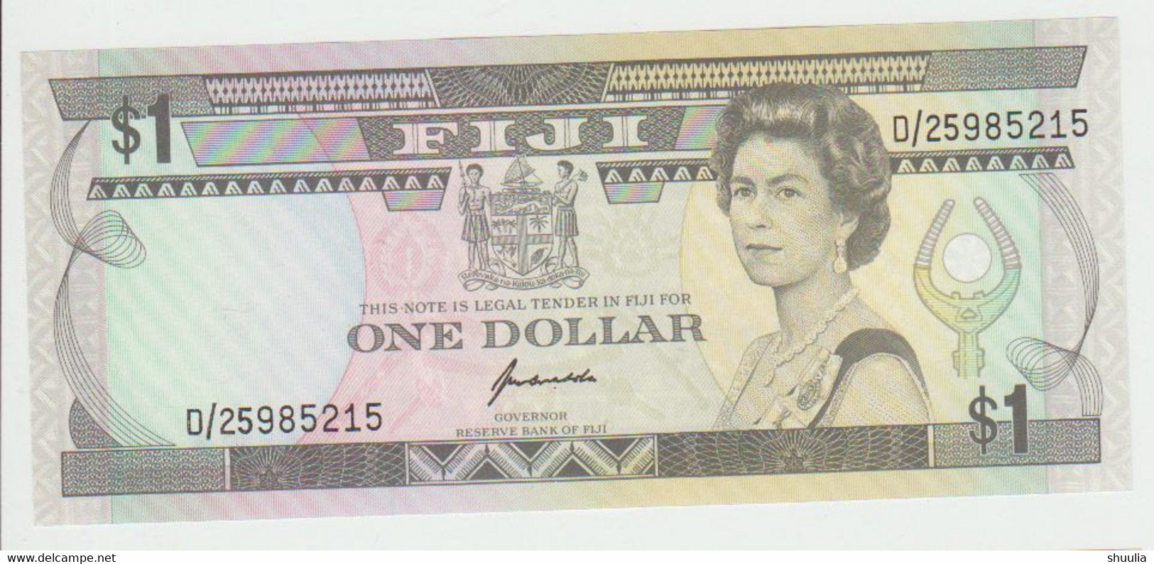 Fiji 1 Dollar 1993 Pick 89 UNC - Fiji