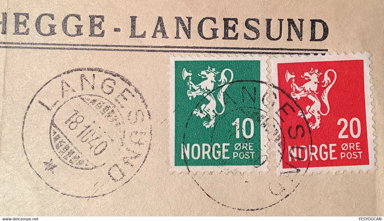 LANGESUND 1940 OKW B= BERLIN Censored Cover To Kassel, Germany (Zensur Brief WK2 WW2 War 1939-1945 Censure Guerre Norway - Storia Postale