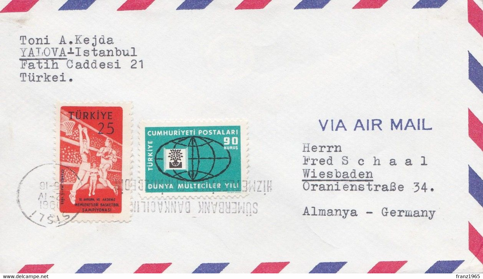 From Şişli To Wiesbaden, 1960 - Lettres & Documents