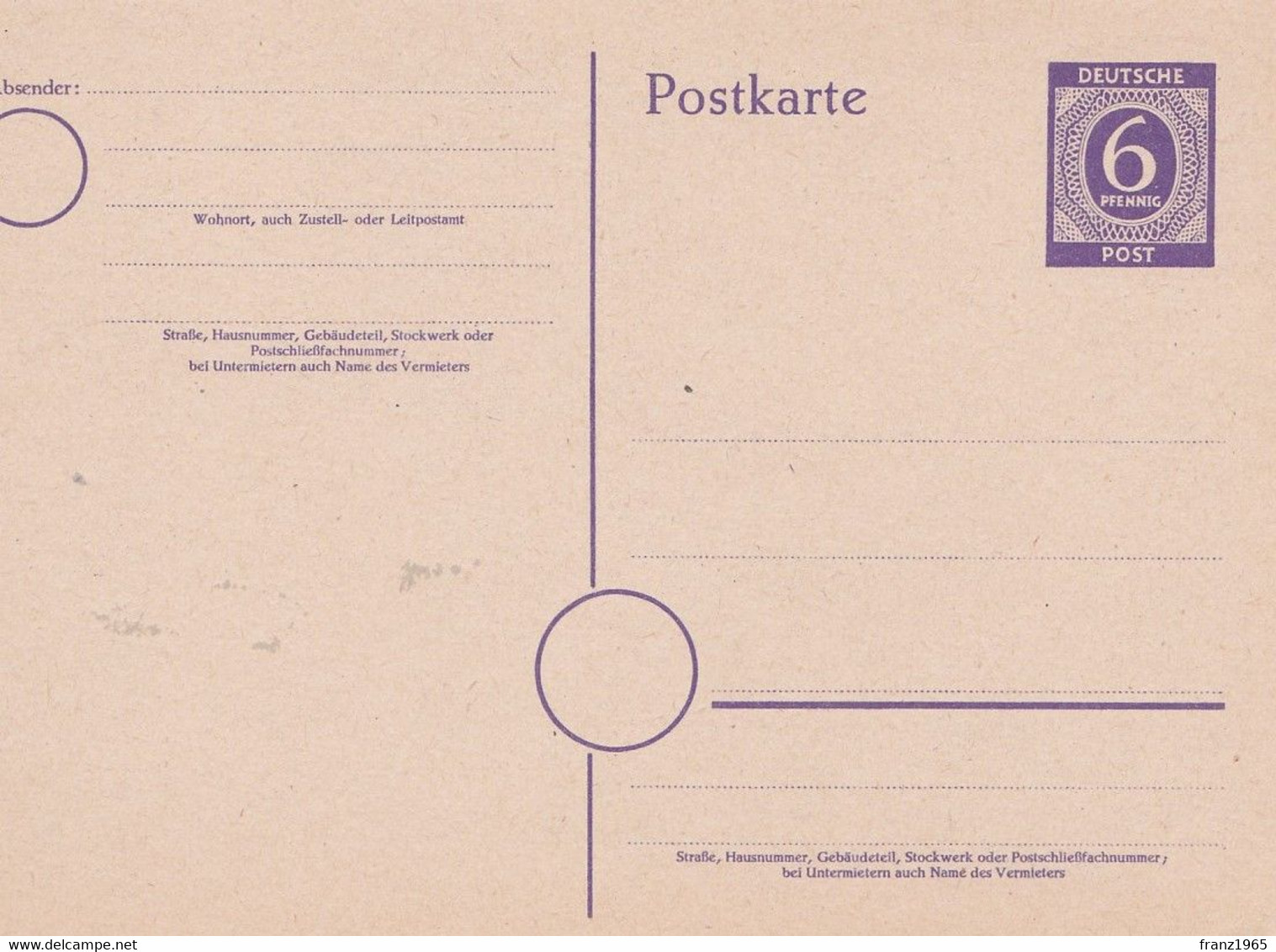 6 Pfennig - Postkarten - Ungebraucht