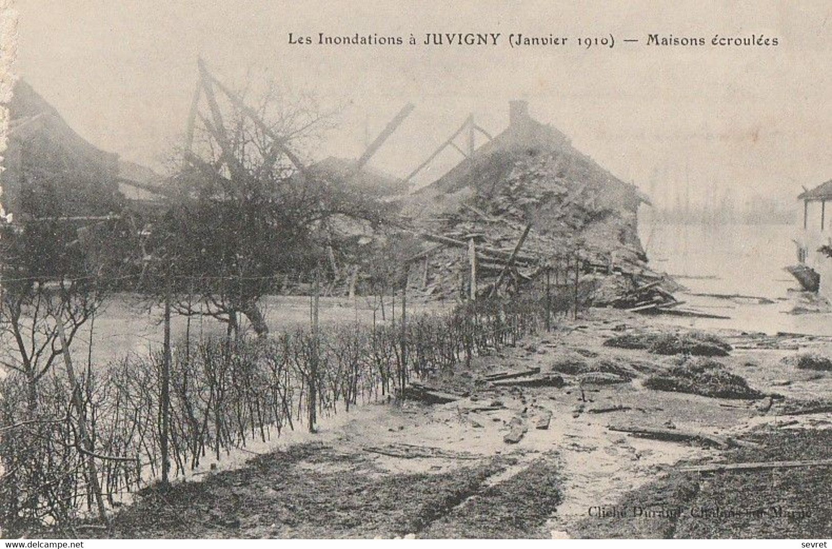 JUVIGNY. - Les Inondations De Janvier 1910 - Maisons écroulées - Other & Unclassified