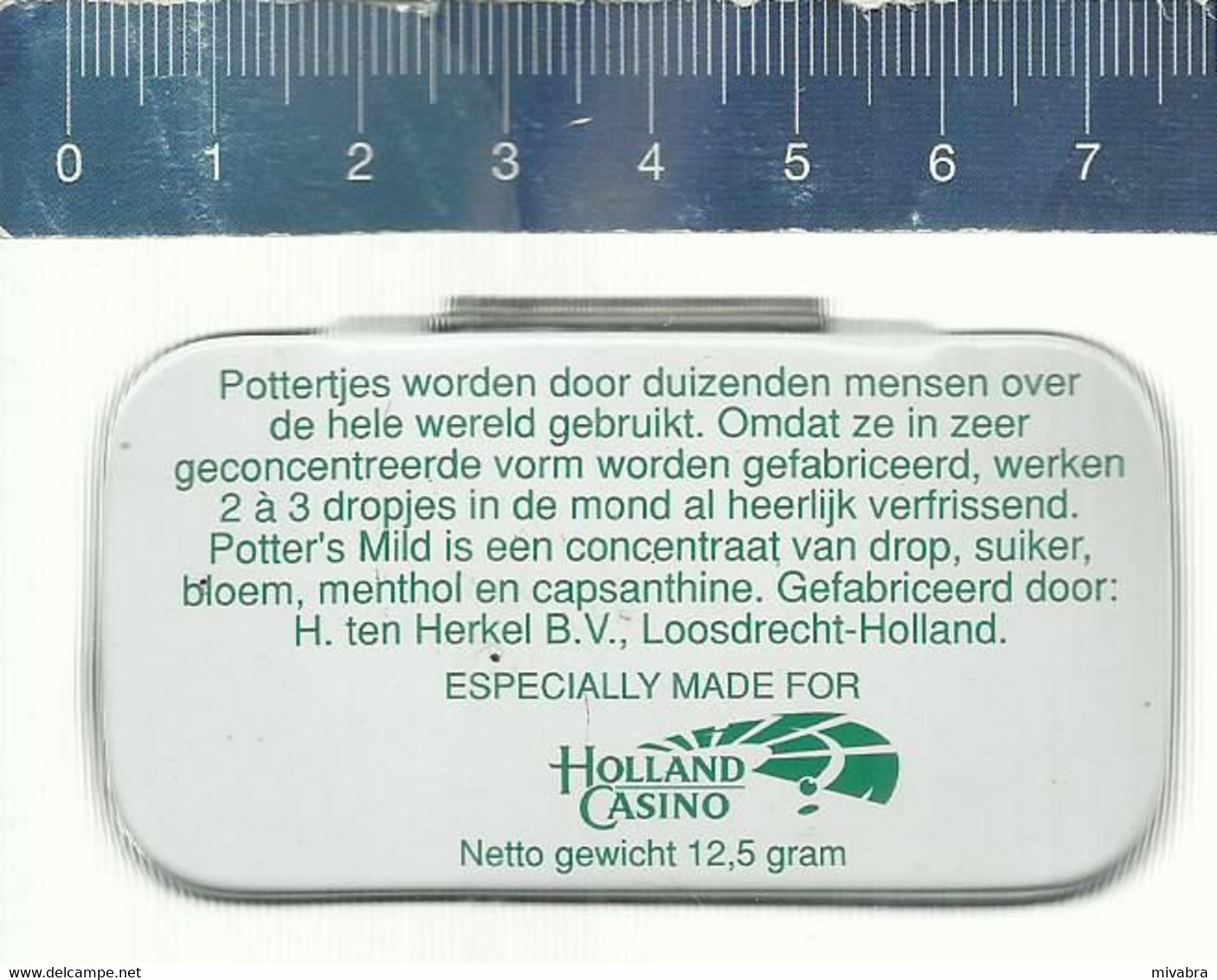 HOLLAND CASINO - SMALL METAL BOX ADVERTISING FOR POTTER'S MILD - Lattine