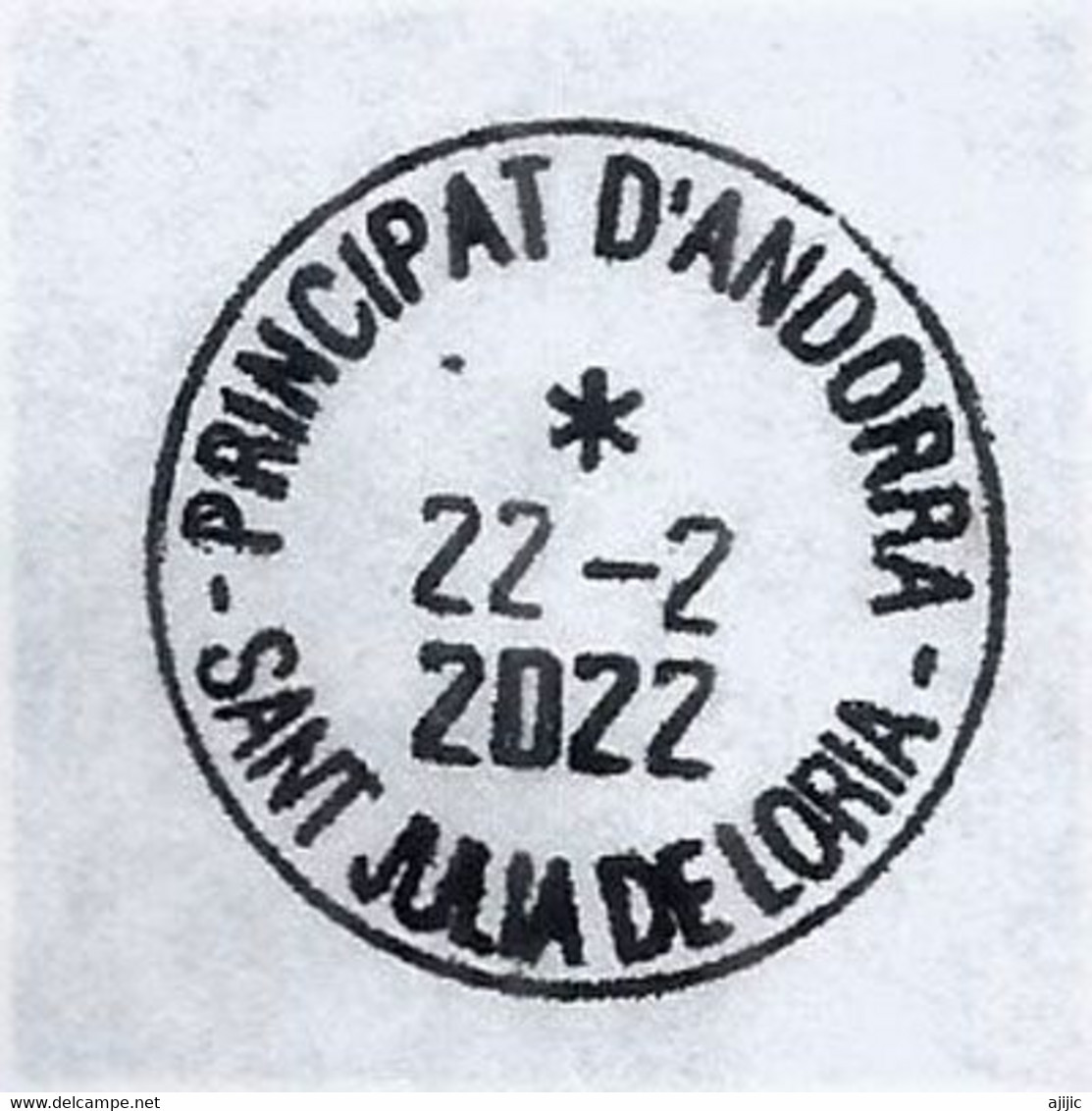 Numeric Palindrome Day:22 02 2022.Jour Palindrome (22022022) UNIQUE ! Sent To Spain - Covers & Documents