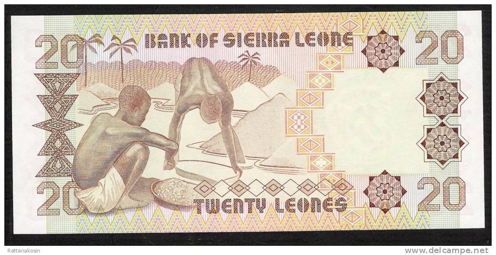 SIERRA LEONE  P16  20   LEONES  DATE 27.4.1988 # B/1    UNC. - Sierra Leone