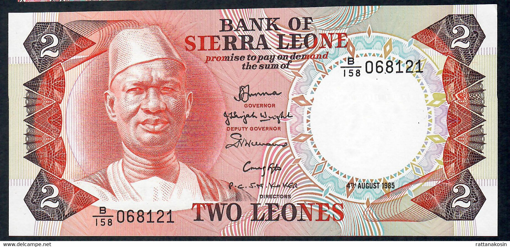 SIERRA LEONE  P6h 2 LEONES  DATE 4.8.1985  #B/158   UNC. - Sierra Leone