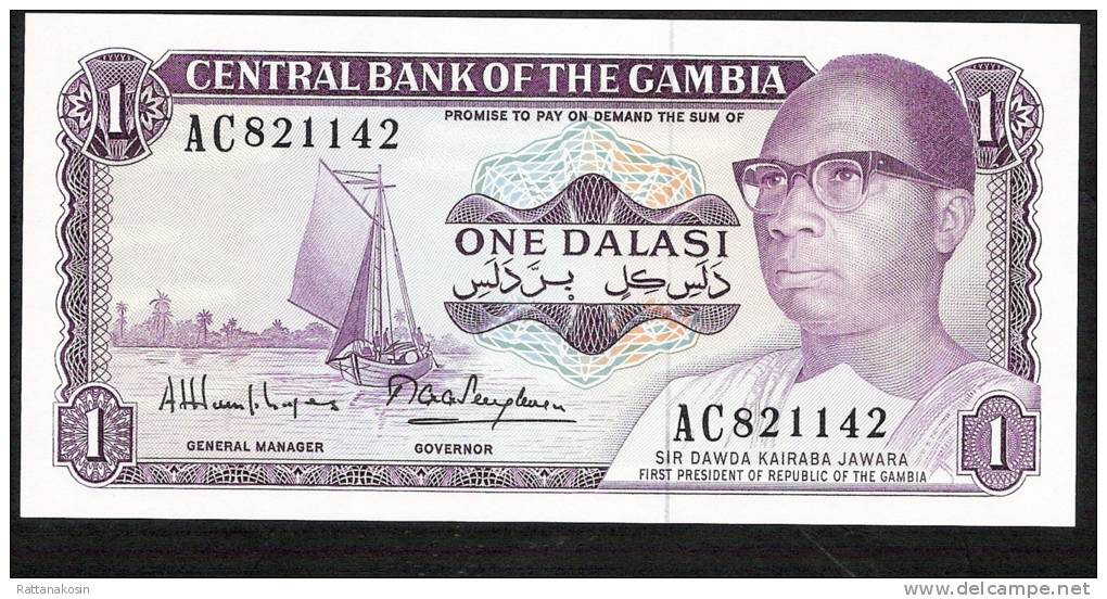 GAMBIA    P4g    1   DALASI   1971 Signature 8     UNC. - Gambie