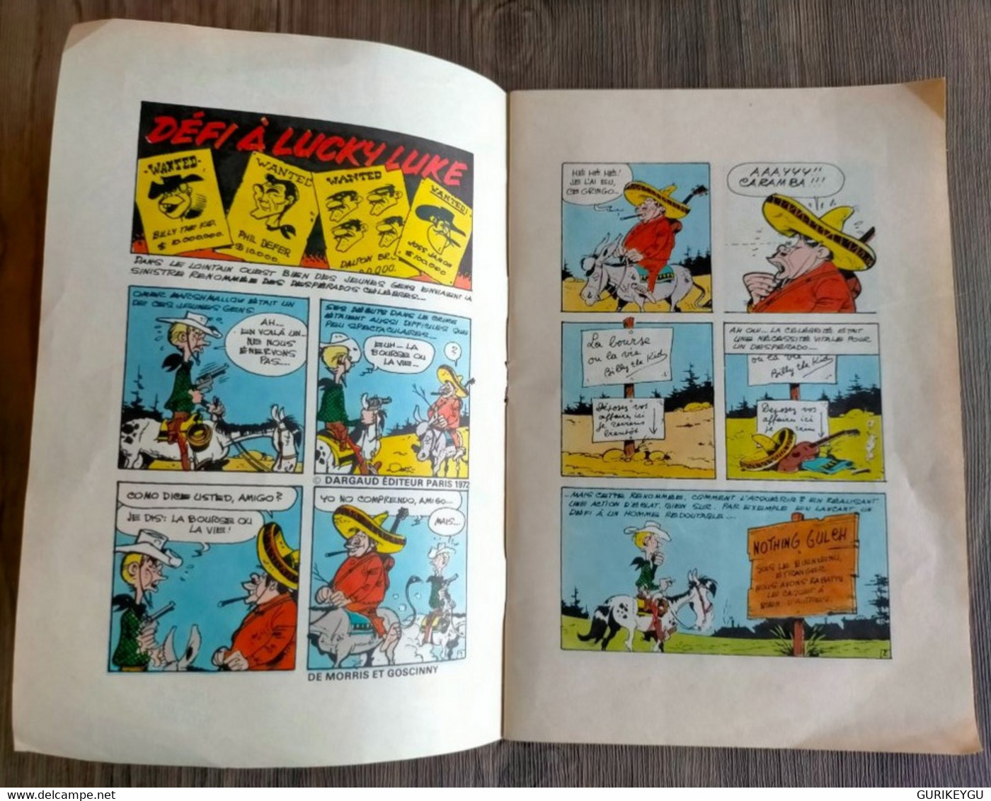 Défi à LUCKY LUKE MORRIS GOSCINNY Dargaud DALTON BILLY THE KID L'hospitalité De L'ouest Promenade Dans La Ville 1972 - Lucky Luke