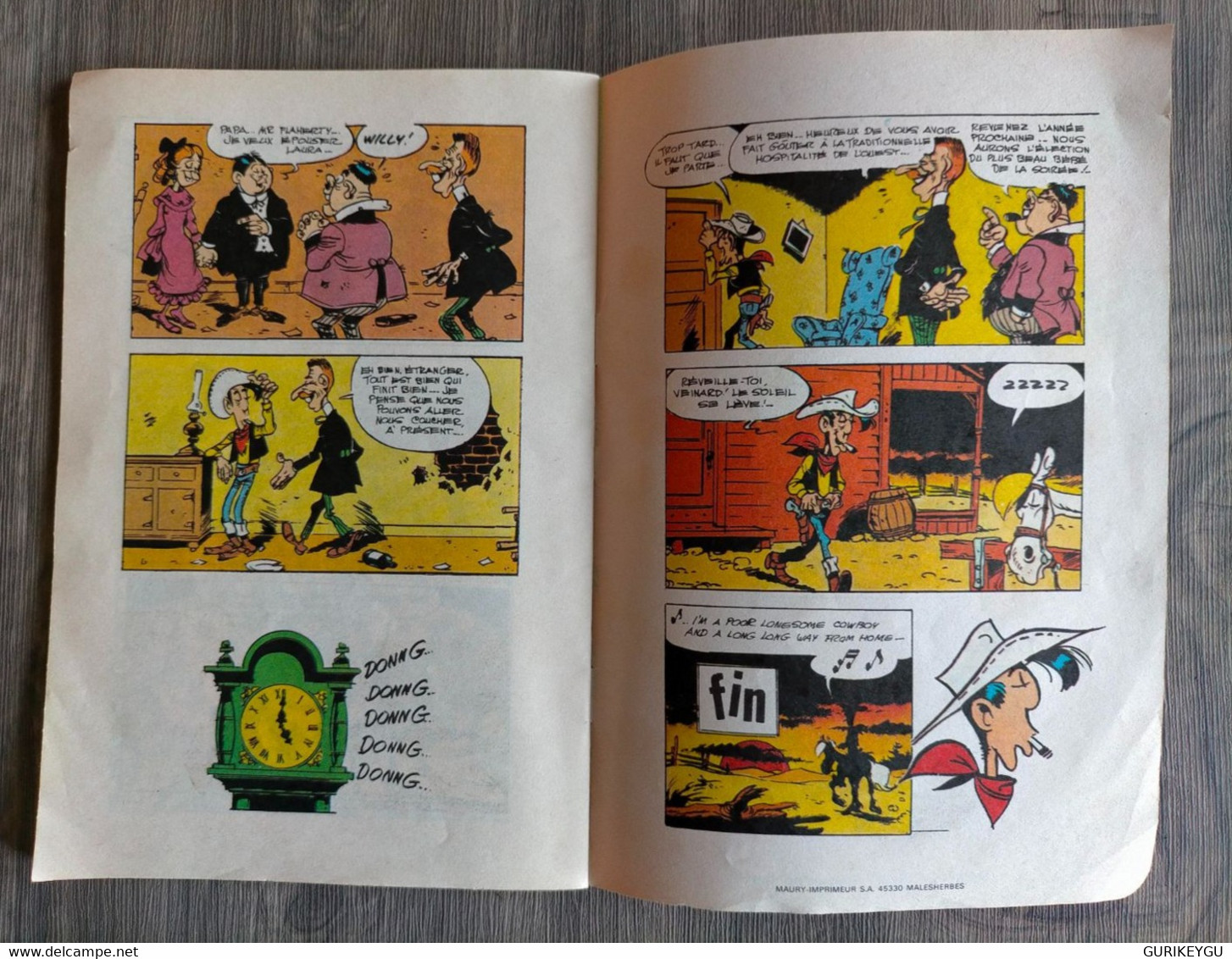 Défi à LUCKY LUKE MORRIS GOSCINNY Dargaud DALTON BILLY THE KID L'hospitalité De L'ouest Promenade Dans La Ville 1972 - Lucky Luke