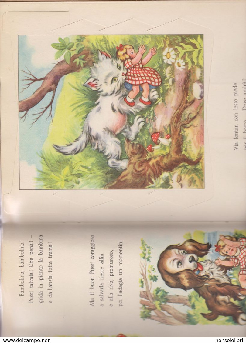 LIBRO A MECCANISMO FUNZIONANTE :: UNA BAMBOLA PER IL MICINO  -  ILLUSTRATO DA MARIA PIA.  EDIZIONE " PICCOLI ". - Kinder Und Jugend