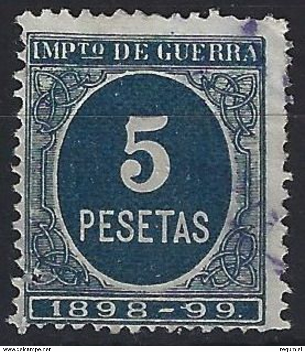 España Impuesto De Guerra U 56 (o) Cifra. 1898 - Kriegssteuermarken