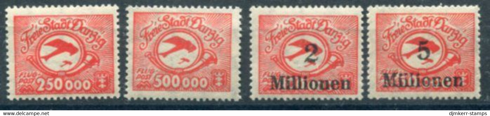 DANZIG 1923 (18. Oct.) Airmail MNH / **.  Michel 177-80 - Mint