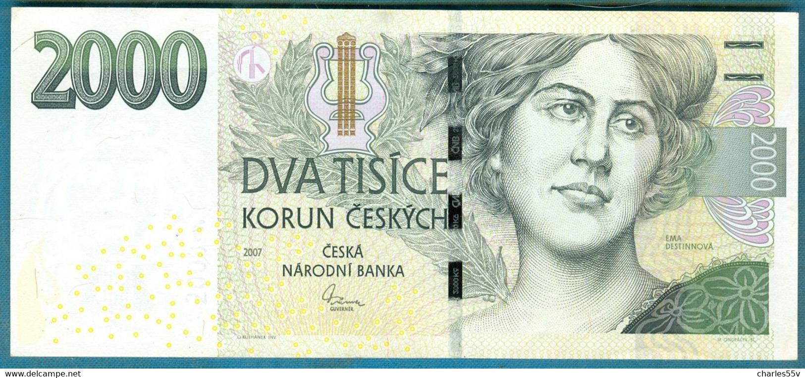 Czech Republic 2000 Korun 2007 - Prefix D - UNC - Tchéquie