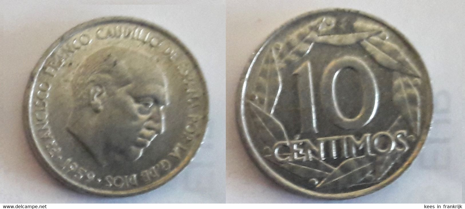 Espagne - España - 10 Centimos 1959 - 10 Céntimos