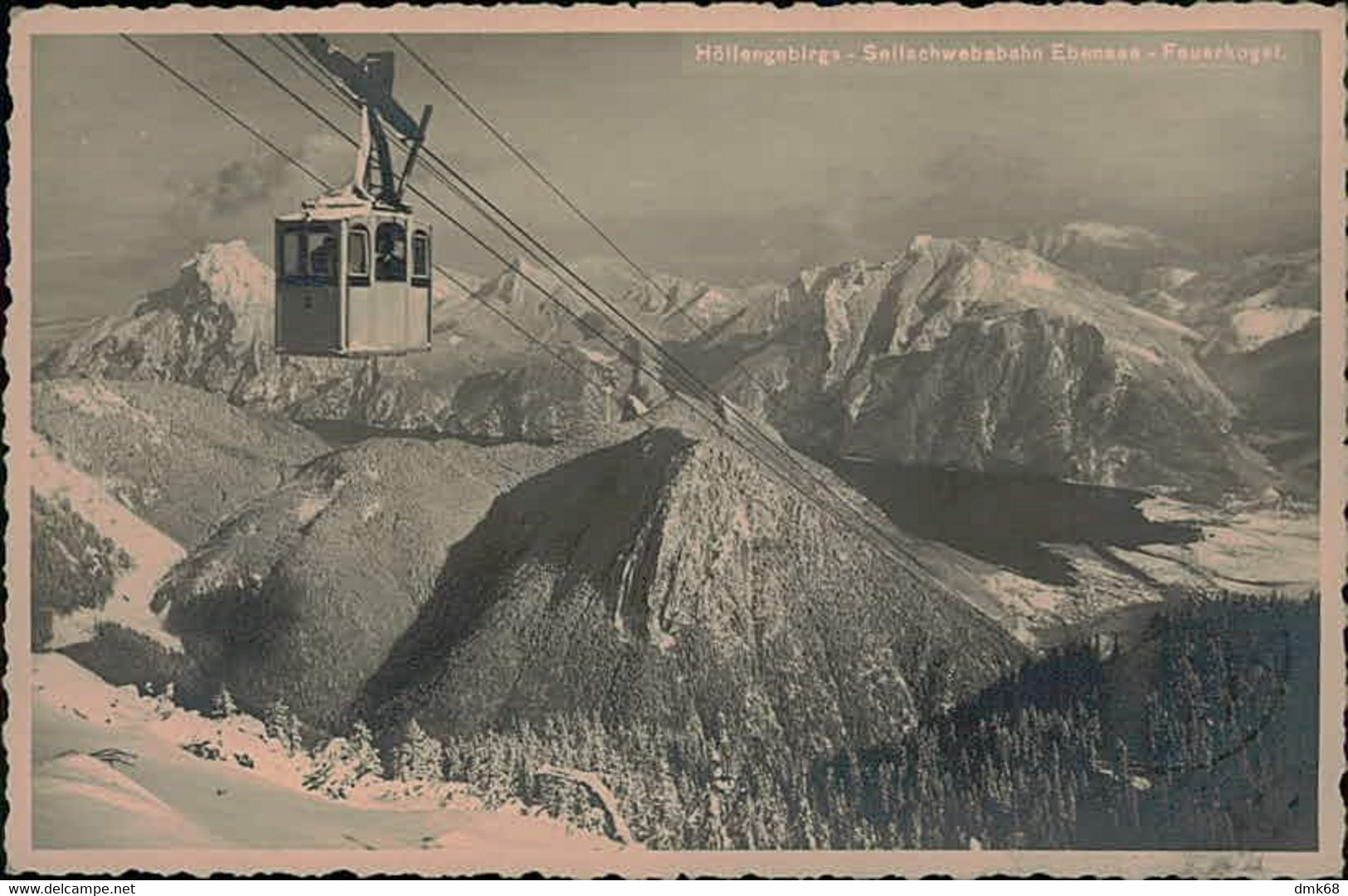 AUSTRIA - HÜLLEN GEBIRGS - SEILSCHWEBEBAHN EBENSEE - FEUERKOGEL - PHOTO JOSEF VOGIMAYR - MAILED 1934 (15561) - Ebensee