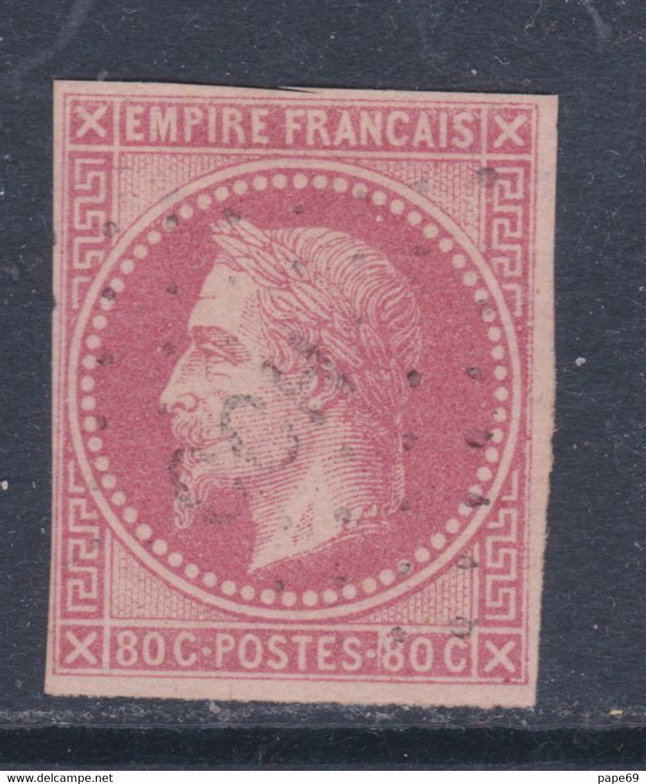 Colonies Françaises émissions Générales N° 10 O Napoléon III : 80 C Rose, Oblitération Très Légère Belles Marges, TB - Napoléon III