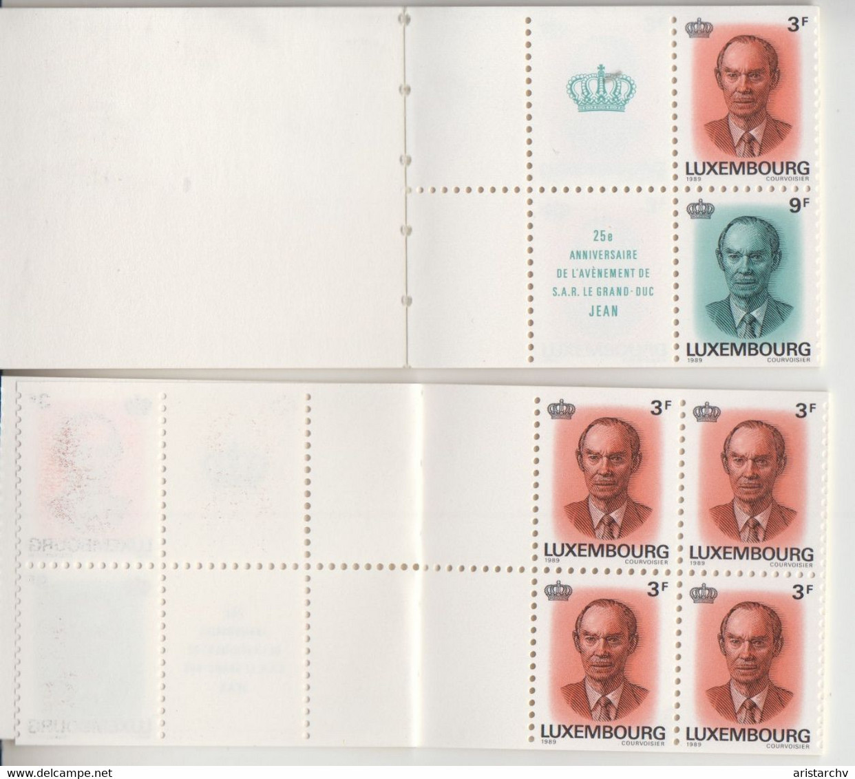 LUXEMBOURG 1989 GRAND DUC JEAN BOOKLET - Postzegelboekjes