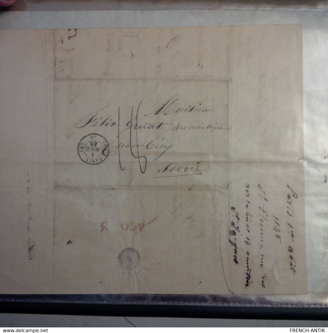 LOT 15 LETTRE POUR CHAMBERY DONT KOENIGSBERG PRUSSE MILITARIA FAMILLE GRUAT ET FOREST COLONEL 1810 1870