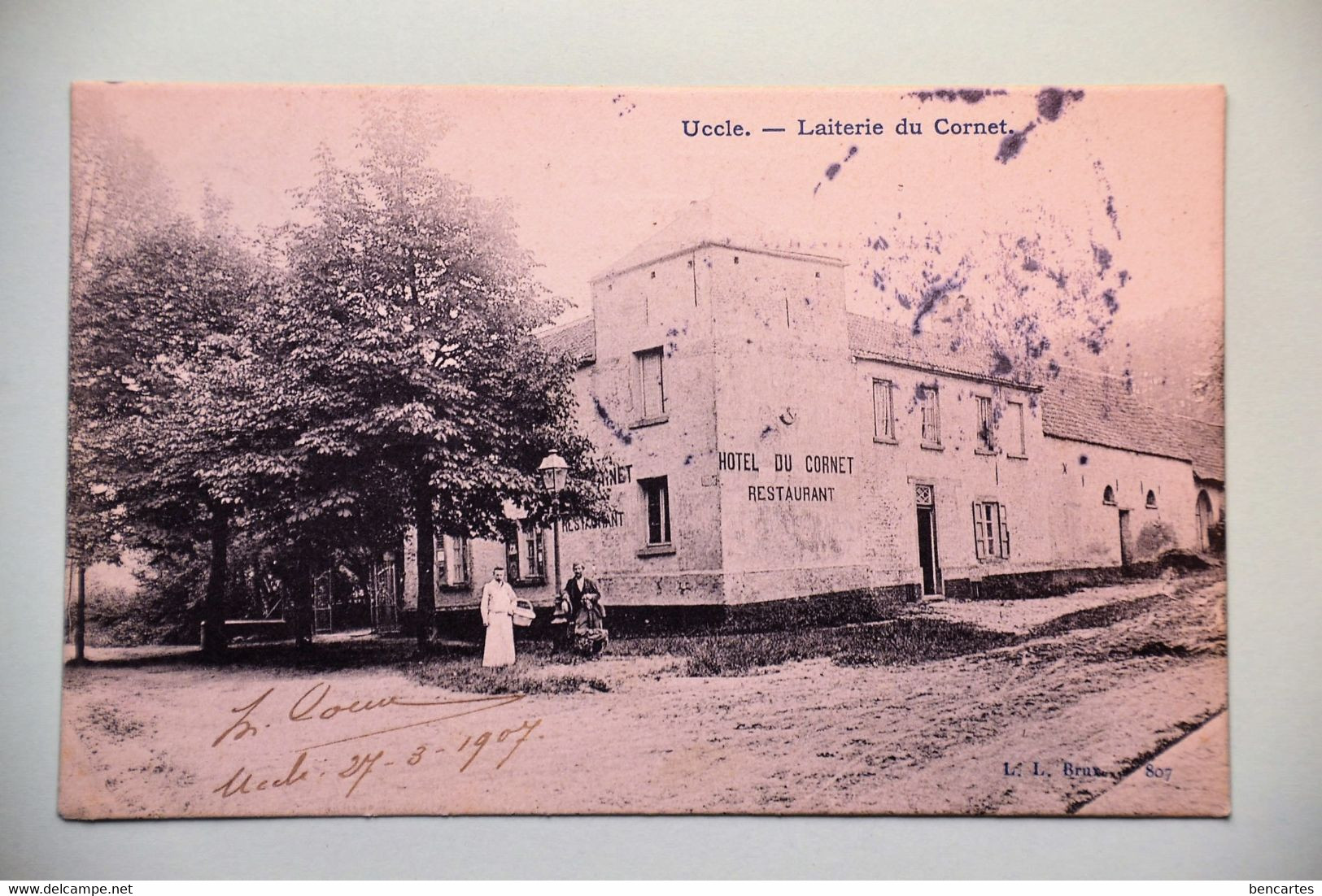 Uccle 1907: Laiterie Du Cornet , Hôtel-Restaurant. Animée - Ukkel - Uccle