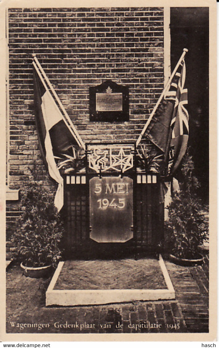 1947239Wageningen, Gedenkplaat Van De Capituatie 1945 - Wageningen