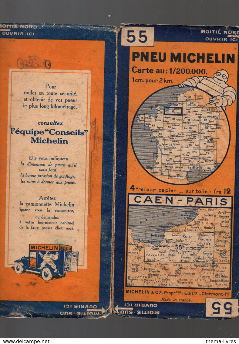 Carte Mchelin    N°55 Caen-Paris   (3119-77) (M4937) - Cartes Routières