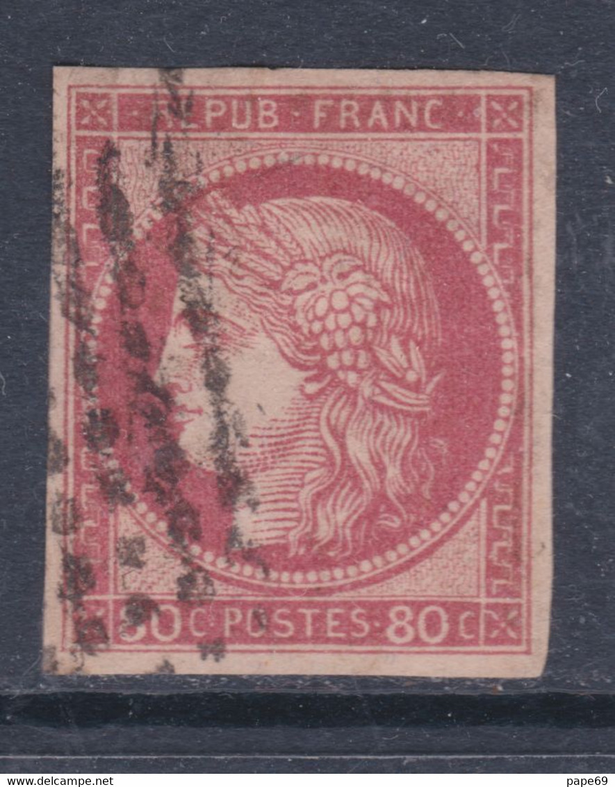 Colonies Françaises émissions Générales N° 21 O Cérès Non Dent.: 80 C. Rose Oblitération Moyenne, Belles Marges, TB - Cérès