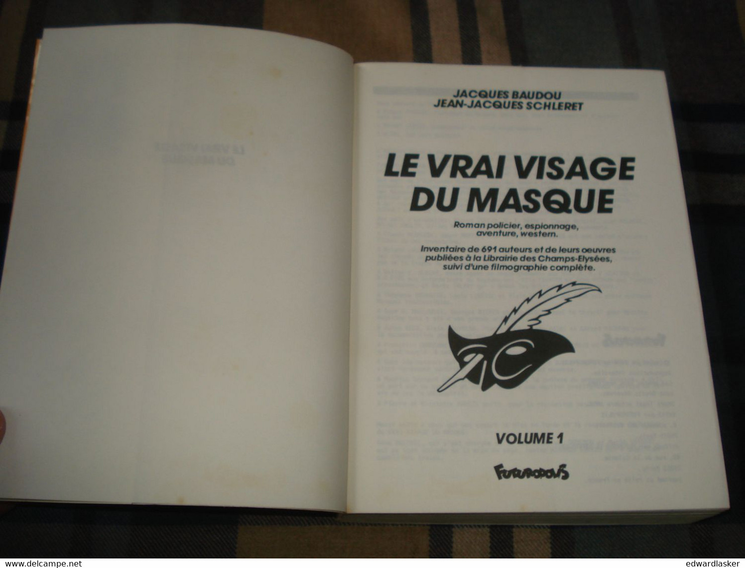 LE VRAI VISAGE DU MASQUE 1 & 2 /Jacques Baudou Et J.J. Schléret - Futuropolis 1984 - Très Bon état - Le Masque