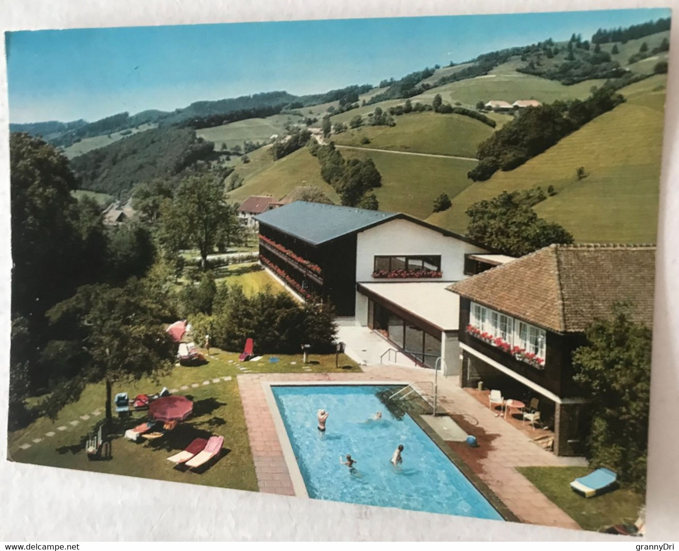 All Munstertal 1986 Hotel Schwarzwaldgasthof Piscine Baigneurs Hebergements Colline Foret Noire -ed Farbphotto 203s45 - Muenstertal