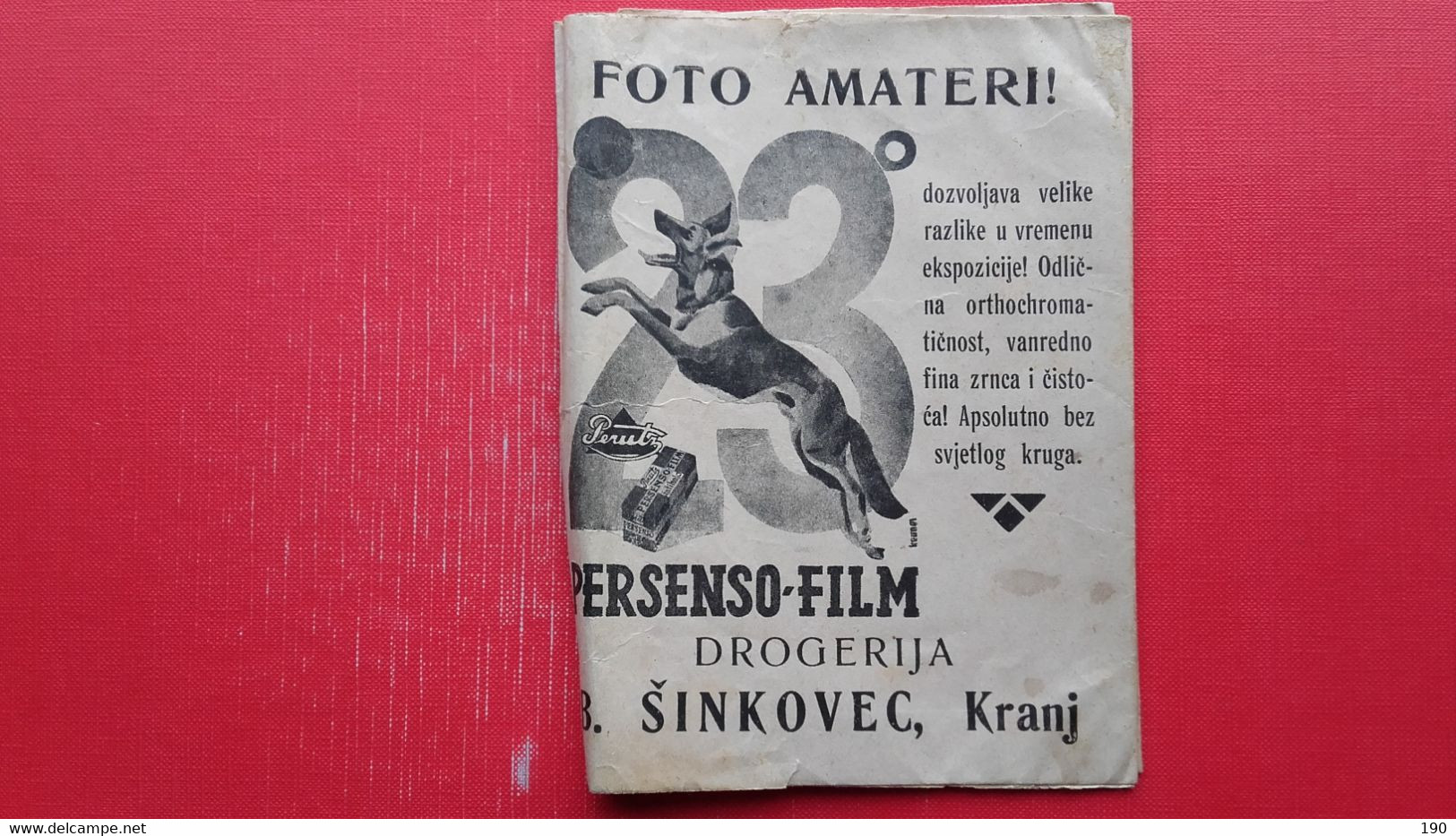 Foto Amateri!Persenso-film.Drogerija B.Sinkovec,Kranj - Matériel Et Accessoires