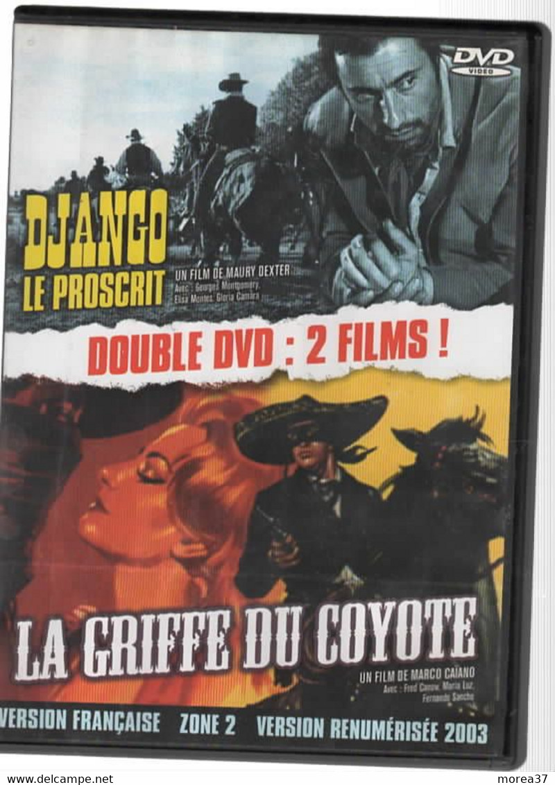 DJANGO LE PROSCRIT  Et LA GRIFFE DU COYOTE   2 Films       C32 - Western