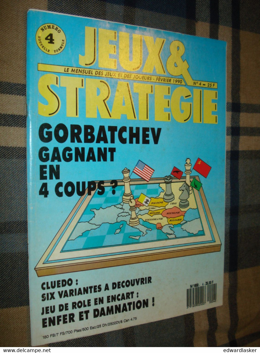 Revue JEUX ET STRATEGIE N°4 - 1990 - échecs, Cluedo, Jeux De Rôle, Etc - Jeux De Rôle