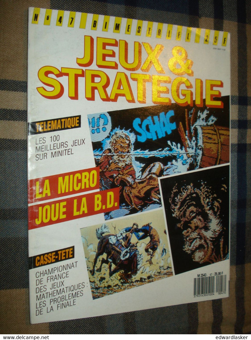 Revue JEUX ET STRATEGIE N°47 - 1987 - échecs, Jeux Mathématiques, Etc [1] - Giochi Di Ruolo