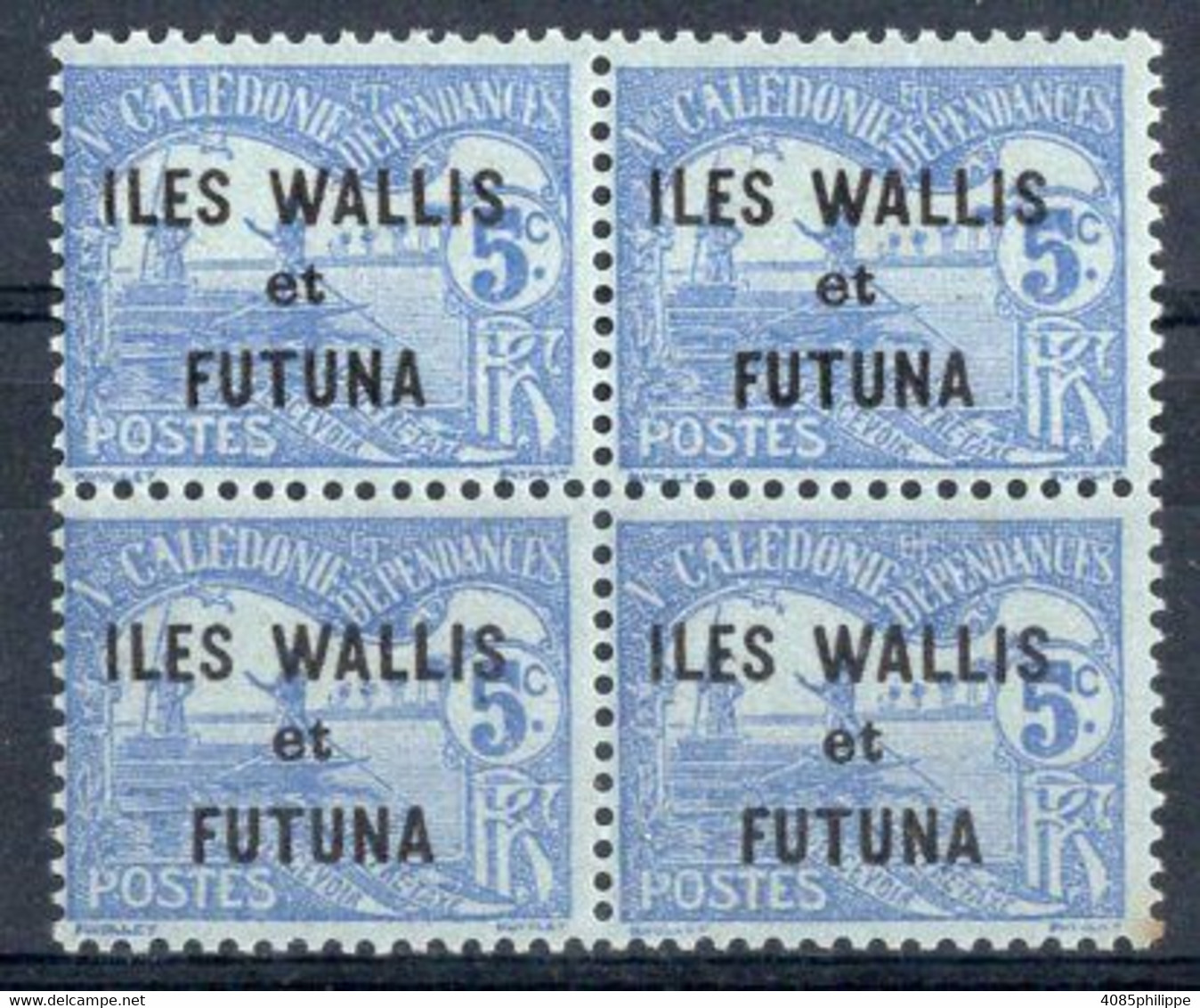 Wallis & Futuna Timbre-Taxe N°1** Bloc 4 Neufs Sans Charnière TB Cote 10.00€ - Portomarken