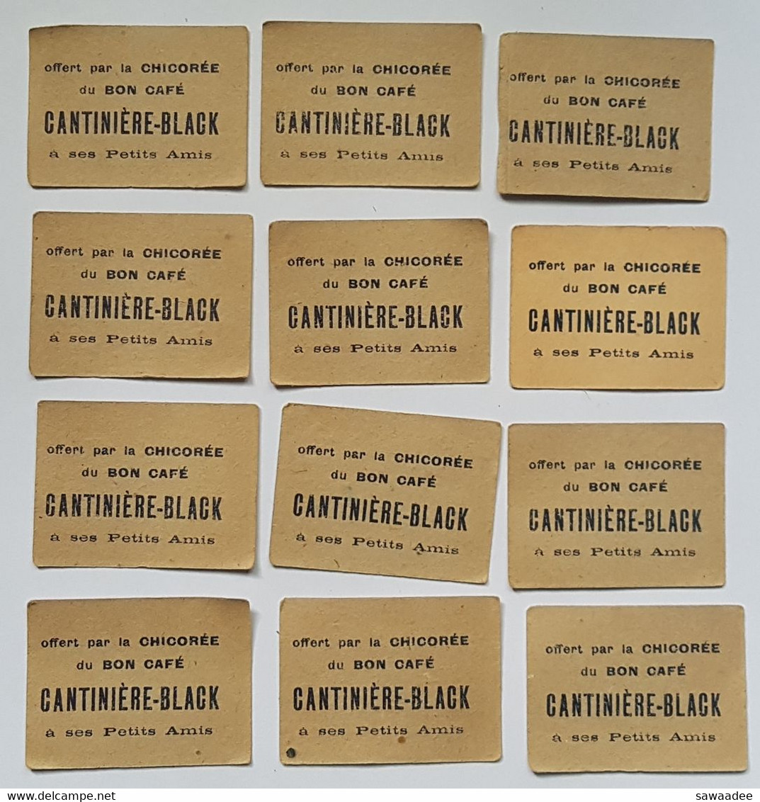 ANCIEN MINI JEU DE CARTES - FRANCE - PUBLICITE : CHICOREE DU BON CAFE CANTINIERE BLACK A SES PETITS AMIS - 32 Kaarten