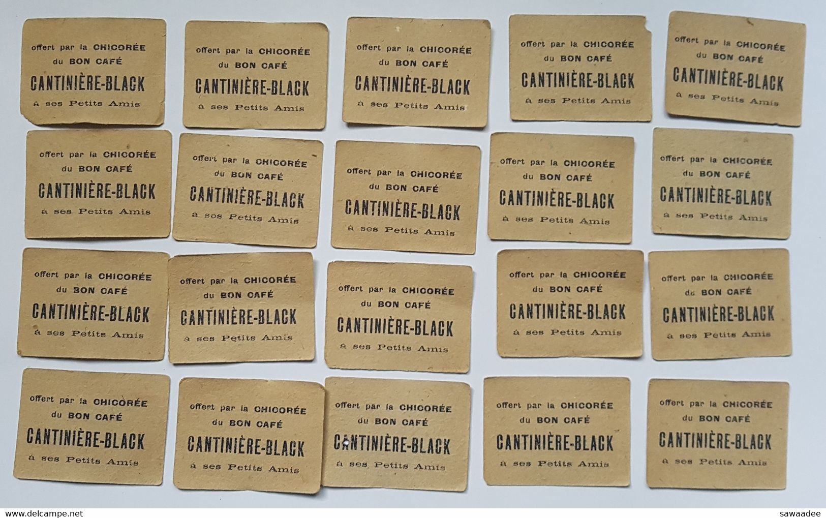 ANCIEN MINI JEU DE CARTES - FRANCE - PUBLICITE : CHICOREE DU BON CAFE CANTINIERE BLACK A SES PETITS AMIS - 32 Carte