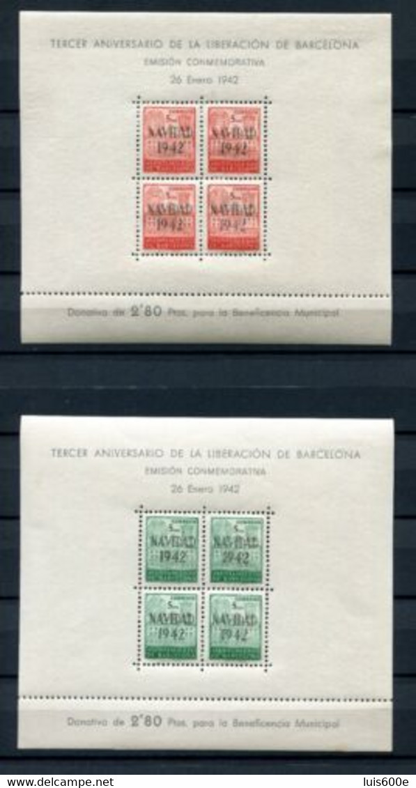 1942.ESPAÑA.BARCELONA.EDIFIL 40/41**.NUEVOS SIN FIJASELLOS(MNH).CATALOGO 145€ - Barcelona