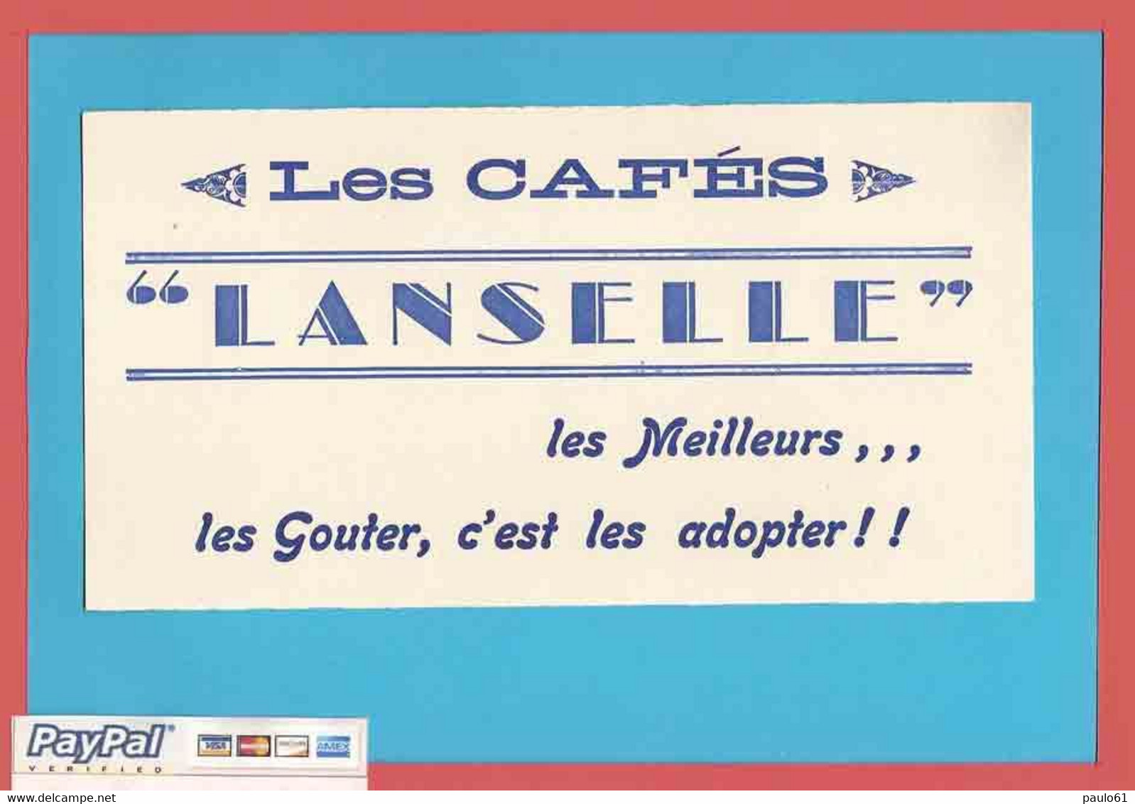 BUVARD. BLOTTER / ::Les Cafés LANSELLE - Coffee & Tea