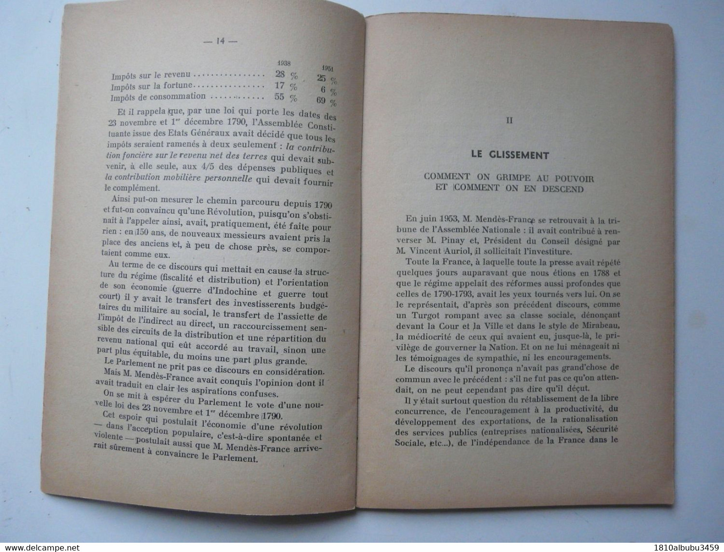 CONTRE COURANT - LE PARLEMENT AUX MAINS DES BANQUES - Paul RASSINIER 1955 - Sociologia