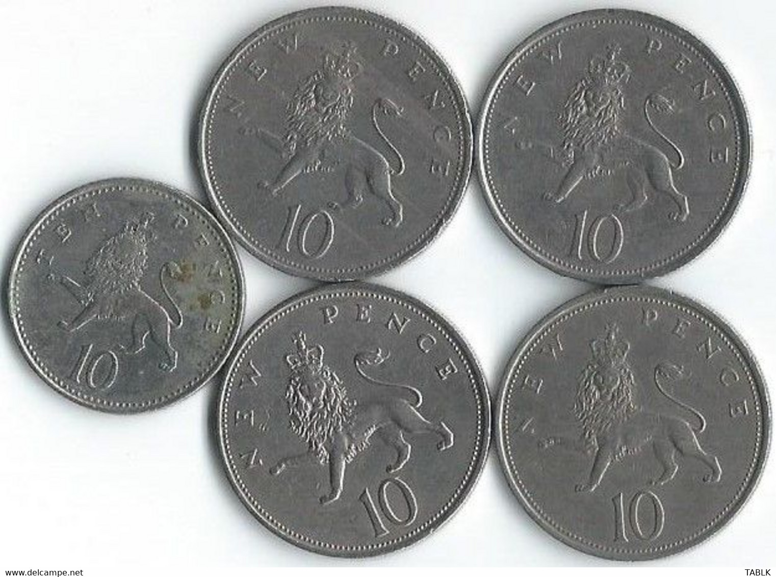 MT193 - VERENIGD KONINKRIJK - UNITED KINGDOM - 5 X 10 PENCE - - 10 Pence & 10 New Pence