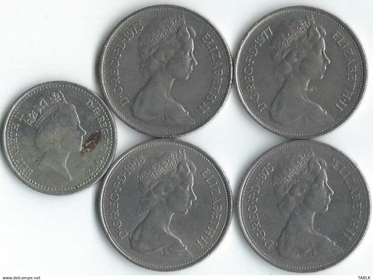 MT194 - VERENIGD KONINKRIJK - UNITED KINGDOM - 5 X 10 PENCE - - 10 Pence & 10 New Pence