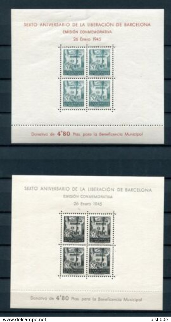 1945.ESPAÑA.BARCELONA.EDIFIL NE27/NE28**.NUEVAS SIN FIJASELLOS(MNH).CATALOGO 114€ - Barcelona