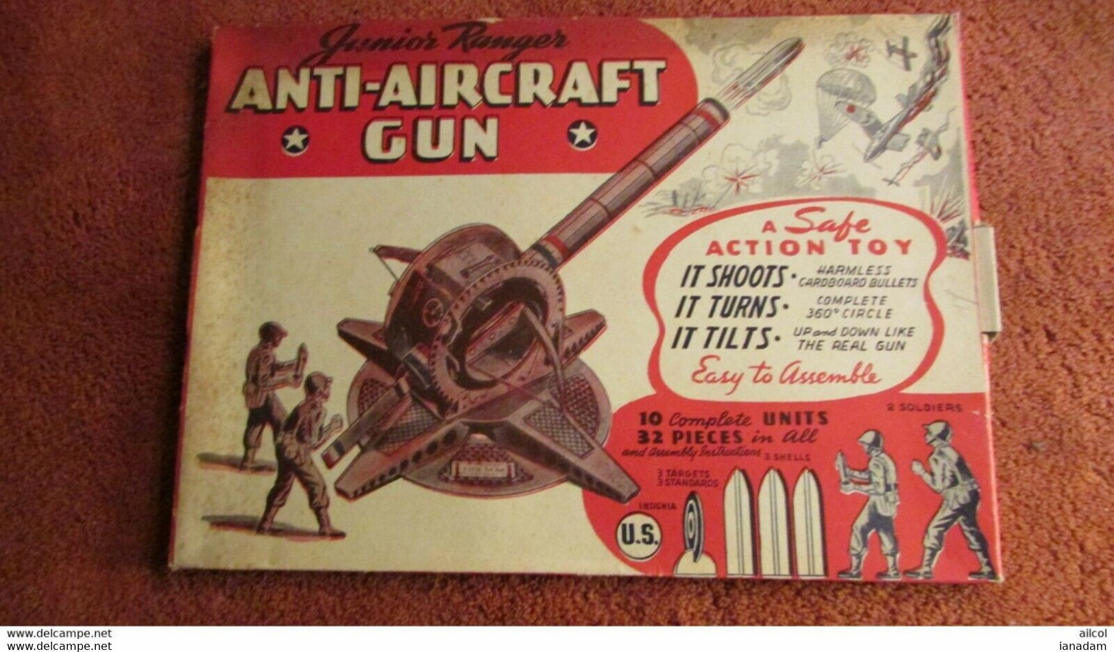 Original Unopened WW2 US Anti-Aircraft Gun Paper Toy - 1939-45