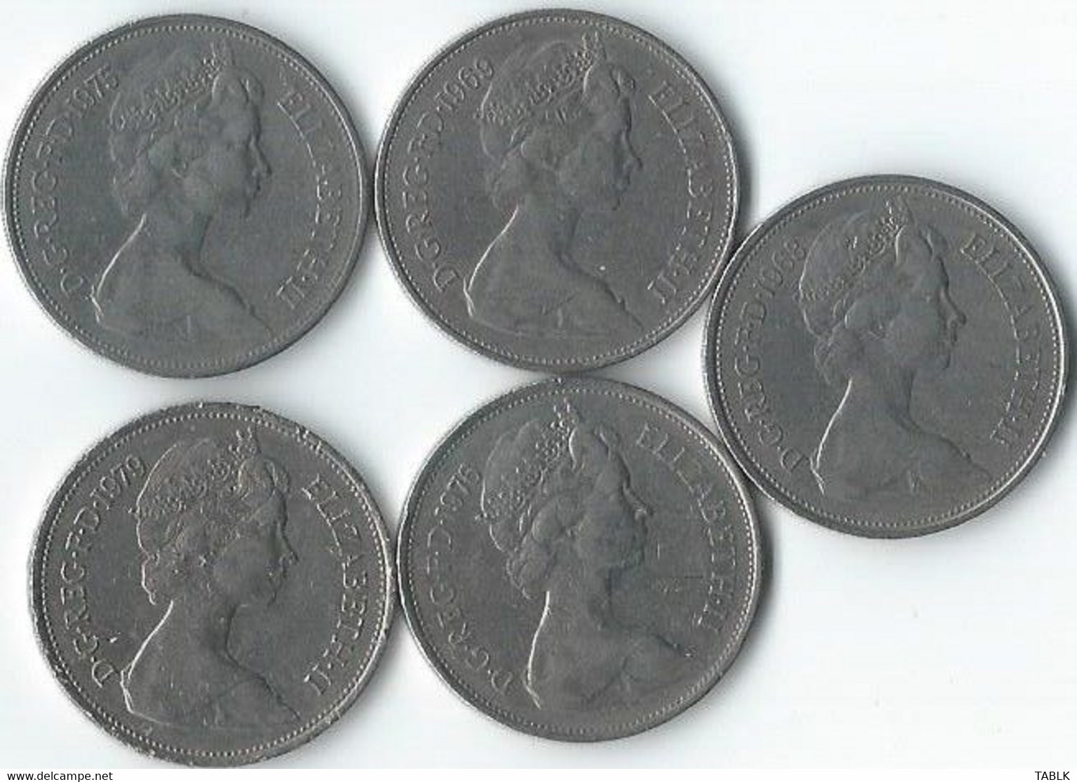 MT196 - VERENIGD KONINKRIJK - UNITED KINGDOM - 5 X 10 NEW PENCE - - 10 Pence & 10 New Pence