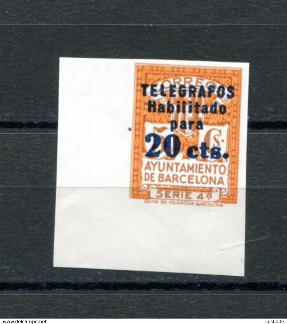 1936.ESPAÑA.BARCELONA.TELEGRAFOS.EDIFIL 11S(*).SIN DENTAR.CATLOGO 92€ - Barcelona