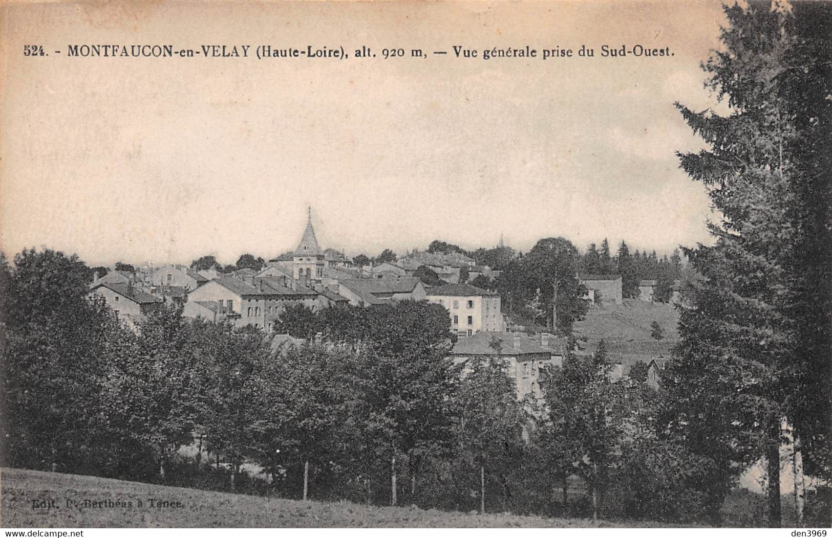 MONTFAUCON-en-VELAY (Haute-Loire) - Vue Générale Prise Du Sud-Ouest - Montfaucon En Velay