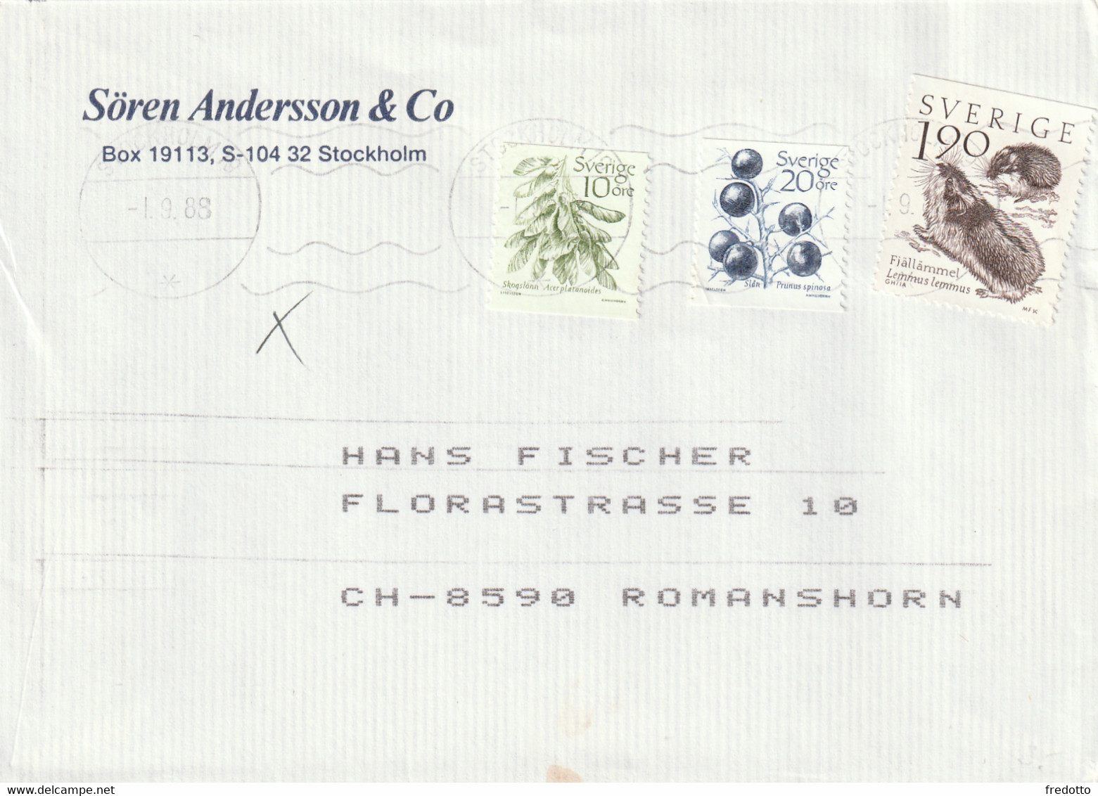 Schweden - Brief - Lettres & Documents