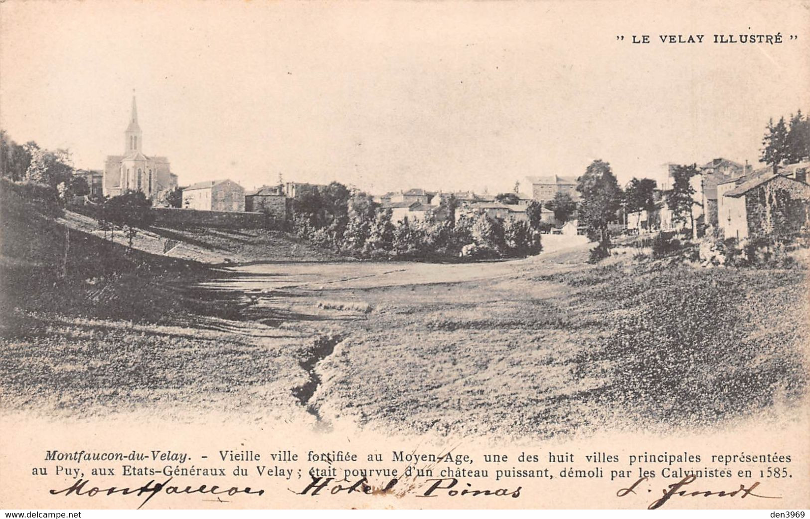 MONTFAUCON-en-VELAY (Haute-Loire) - Vieille Ville - Précurseur Voyagé 1903 - Montfaucon En Velay