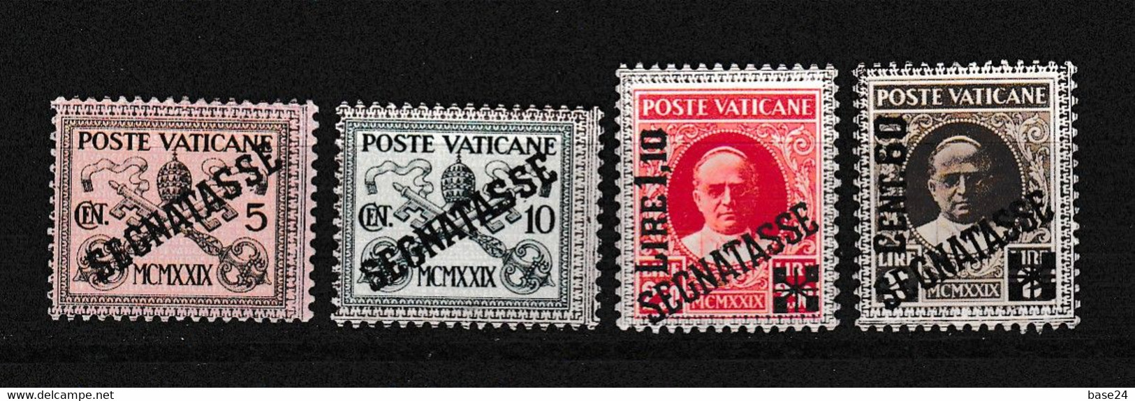 1931 Vaticano Vatican SEGNATASSE  POSTAGE DUE 4 Valori Nuovi - Portomarken