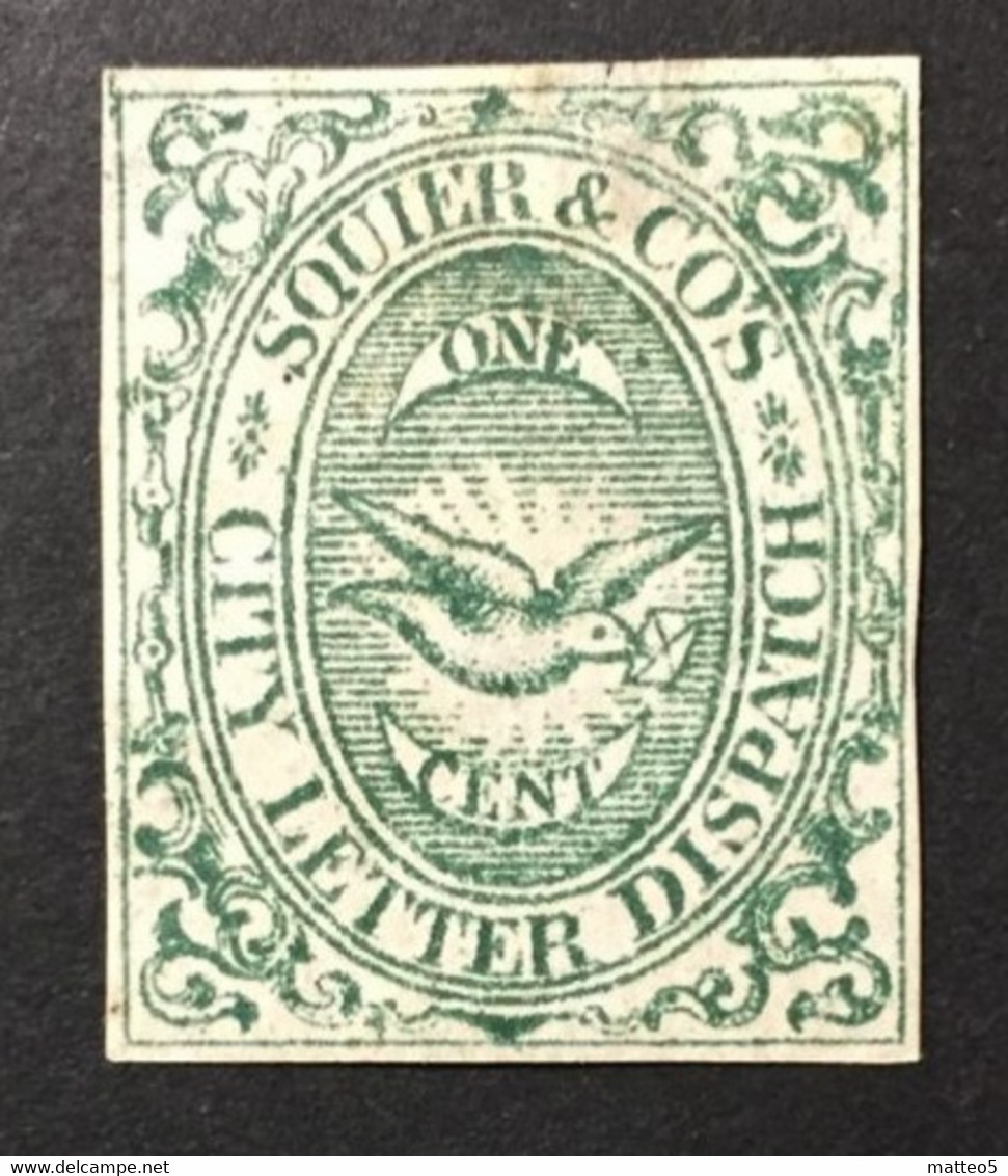 1859 United States  - Squier & Co's - City Letter Dispatch Cote - One Cent - Lokalausgaben